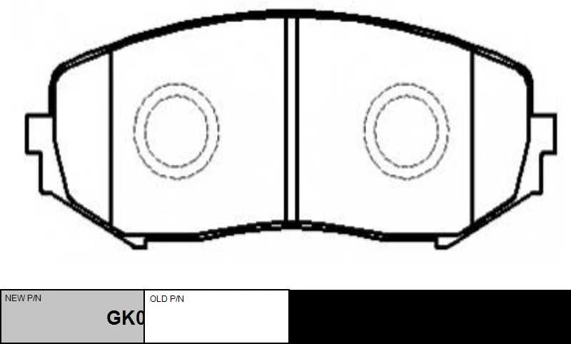 GK0948 CTR Комплект тормозных колодок, дисковый тормоз (фото 6)