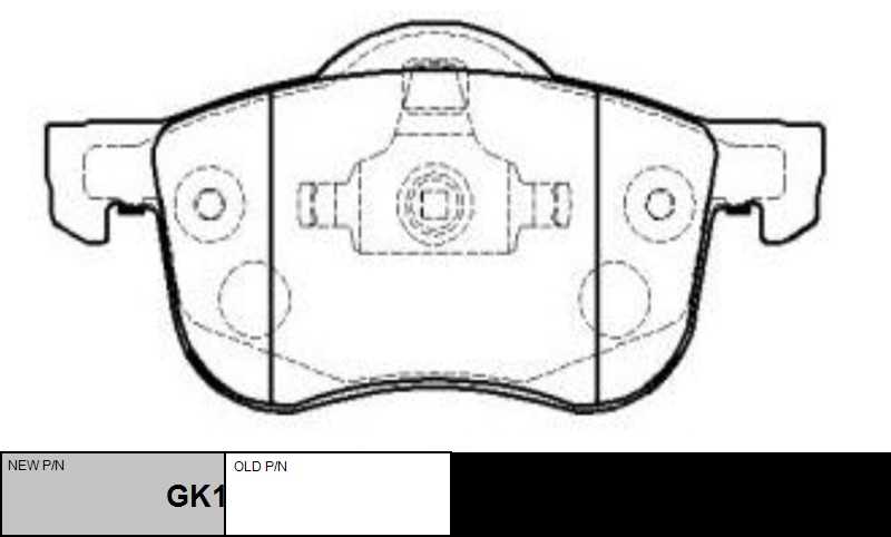 GK1220 CTR Комплект тормозных колодок, дисковый тормоз (фото 2)