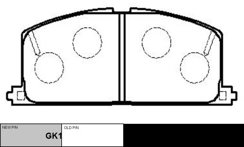 GK1023 CTR Комплект тормозных колодок, дисковый тормоз (фото 6)