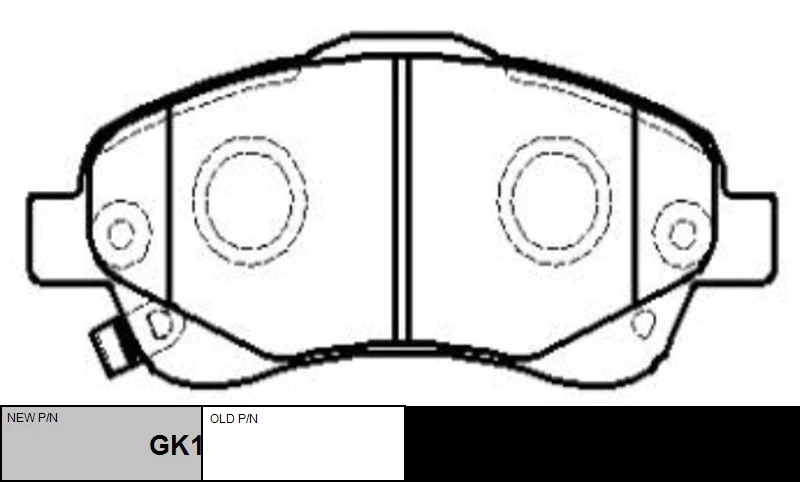 GK1167 CTR Комплект тормозных колодок, дисковый тормоз (фото 3)