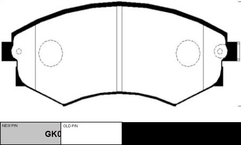 GK0457 CTR Комплект тормозных колодок, дисковый тормоз (фото 2)