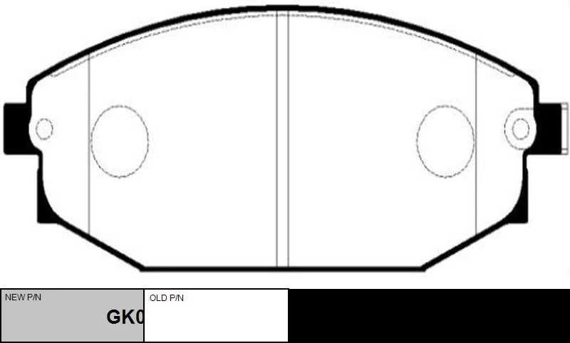 GK0471 CTR Комплект тормозных колодок, дисковый тормоз (фото 2)