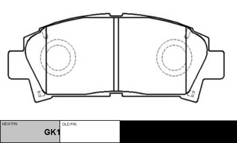 GK1116 CTR Комплект тормозных колодок, дисковый тормоз (фото 2)