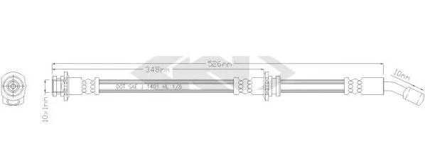 350066 GKN SPIDAN/LOEBRO Тормозной шланг (фото 1)
