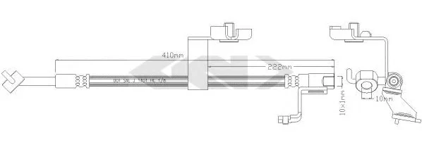 350102 GKN SPIDAN/LOEBRO Тормозной шланг (фото 1)