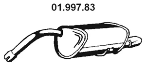 01.997.83 EBERSPÄCHER Глушитель выхлопных газов средний/конечный/задняя банка (фото 1)