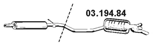 03.194.84 EBERSPÄCHER Глушитель выхлопных газов средний/конечный/задняя банка (фото 1)