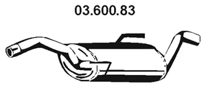 03.600.83 EBERSPÄCHER Глушитель выхлопных газов средний/конечный/задняя банка (фото 1)