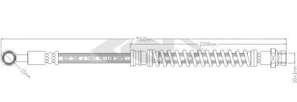 38536 GKN SPIDAN/LOEBRO Тормозной шланг (фото 1)