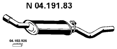 04.191.83 EBERSPÄCHER Глушитель выхлопных газов средний/конечный/задняя банка (фото 1)