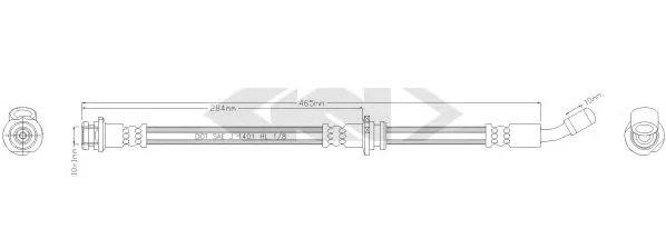 38617 GKN SPIDAN/LOEBRO Тормозной шланг (фото 1)