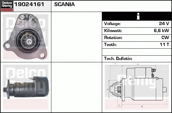 19024161 DELCO REMY Стартер (фото 2)