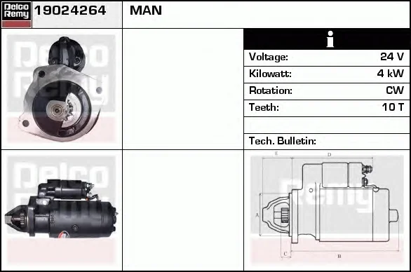 19024264 DELCO REMY Стартер (фото 2)