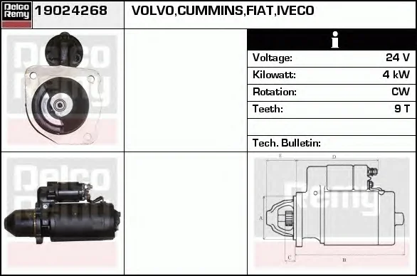 19024268 DELCO REMY Стартер (фото 2)