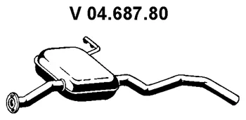 04.687.80 EBERSPÄCHER Глушитель системы выпуска (фото 1)