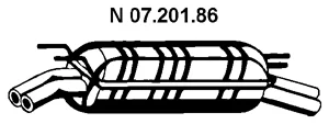 07.201.86 EBERSPÄCHER Глушитель выхлопных газов средний/конечный/задняя банка (фото 1)