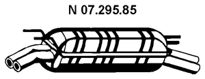 07.295.85 EBERSPÄCHER Глушитель выхлопных газов средний/конечный/задняя банка (фото 1)