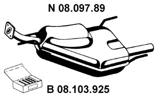 08.097.89 EBERSPÄCHER Глушитель выхлопных газов средний/конечный/задняя банка (фото 1)