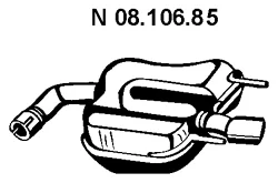 08.106.85 EBERSPÄCHER Глушитель выхлопных газов средний/конечный/задняя банка (фото 1)