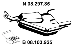 08.297.85 EBERSPÄCHER Глушитель выхлопных газов средний/конечный/задняя банка (фото 1)