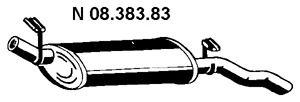 08.383.83 EBERSPÄCHER Глушитель выхлопных газов средний/конечный/задняя банка (фото 1)