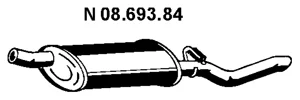 08.693.84 EBERSPÄCHER Глушитель выхлопных газов средний/конечный/задняя банка (фото 1)