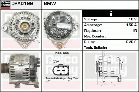 DRA0199 DELCO REMY Генератор (фото 1)