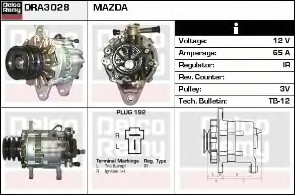 DRA3028 DELCO REMY Генератор (фото 1)