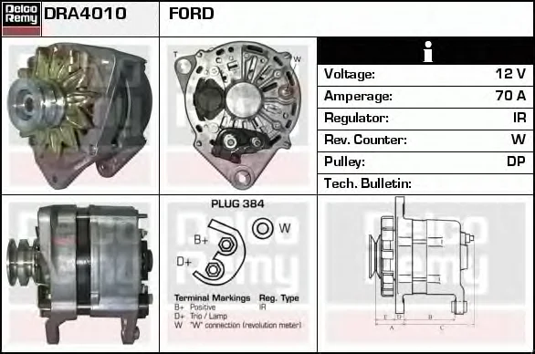 DRA4010 DELCO REMY Генератор (фото 1)