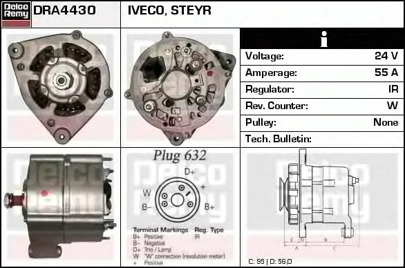 DRA4430 DELCO REMY Генератор (фото 1)