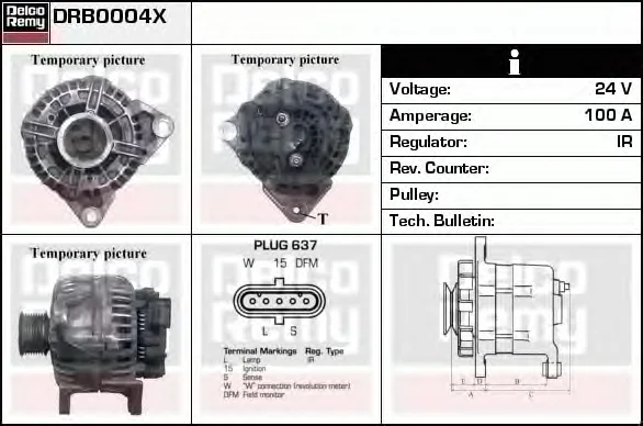 DRB0004X DELCO REMY Генератор (фото 1)