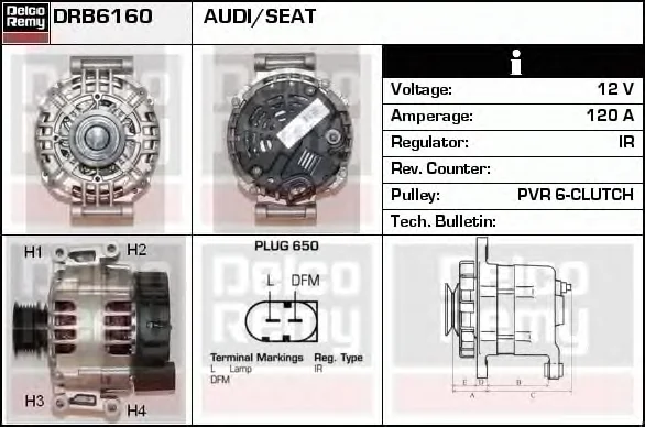 DRB6160 DELCO REMY Генератор (фото 1)