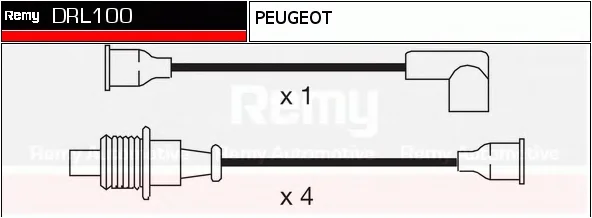 DRL100 DELCO REMY Высоковольтные провода (комплект проводов зажигания) (фото 1)