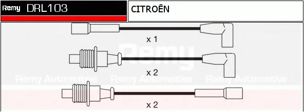 DRL103 DELCO REMY Высоковольтные провода (комплект проводов зажигания) (фото 1)
