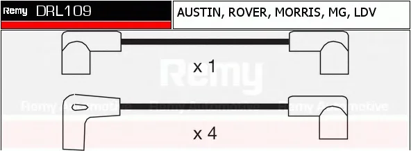 DRL109 DELCO REMY Высоковольтные провода (комплект проводов зажигания) (фото 1)