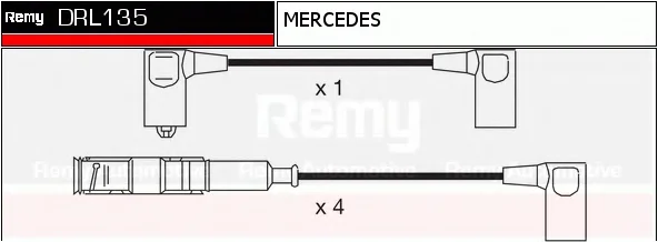 DRL135 DELCO REMY Высоковольтные провода (комплект проводов зажигания) (фото 1)