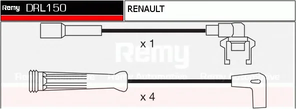 DRL150 DELCO REMY Высоковольтные провода (комплект проводов зажигания) (фото 1)