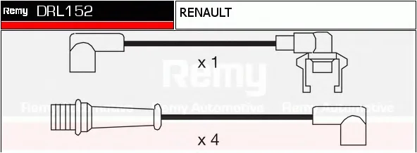 DRL152 DELCO REMY Высоковольтные провода (комплект проводов зажигания) (фото 1)