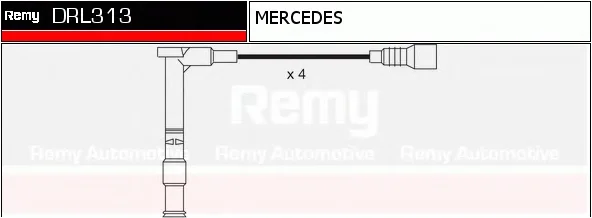 DRL313 DELCO REMY Высоковольтные провода (комплект проводов зажигания) (фото 1)