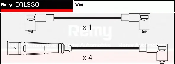 DRL330 DELCO REMY Высоковольтные провода (комплект проводов зажигания) (фото 1)