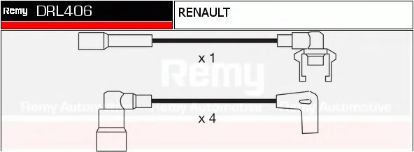 DRL406 DELCO REMY Высоковольтные провода (комплект проводов зажигания) (фото 1)
