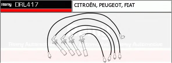 DRL417 DELCO REMY Высоковольтные провода (комплект проводов зажигания) (фото 1)