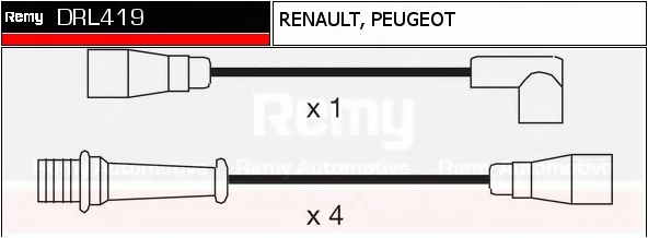 DRL419 DELCO REMY Высоковольтные провода (комплект проводов зажигания) (фото 1)