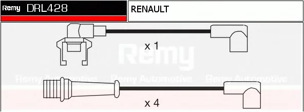 DRL428 DELCO REMY Высоковольтные провода (комплект проводов зажигания) (фото 1)
