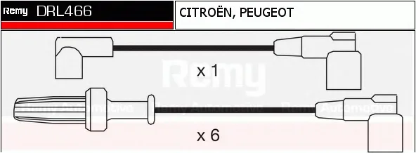DRL466 DELCO REMY Высоковольтные провода (комплект проводов зажигания) (фото 1)