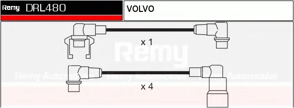 DRL480 DELCO REMY Высоковольтные провода (комплект проводов зажигания) (фото 1)