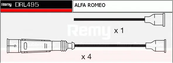 DRL495 DELCO REMY Высоковольтные провода (комплект проводов зажигания) (фото 1)