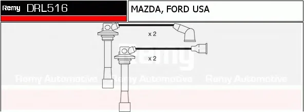 DRL516 DELCO REMY Высоковольтные провода (комплект проводов зажигания) (фото 1)