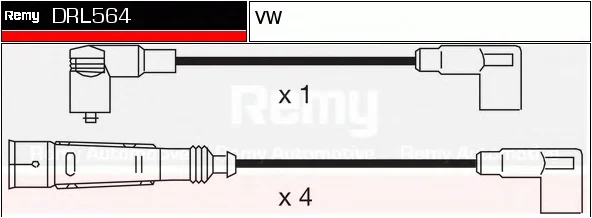 DRL564 DELCO REMY Высоковольтные провода (комплект проводов зажигания) (фото 1)