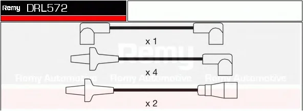 DRL572 DELCO REMY Высоковольтные провода (комплект проводов зажигания) (фото 1)